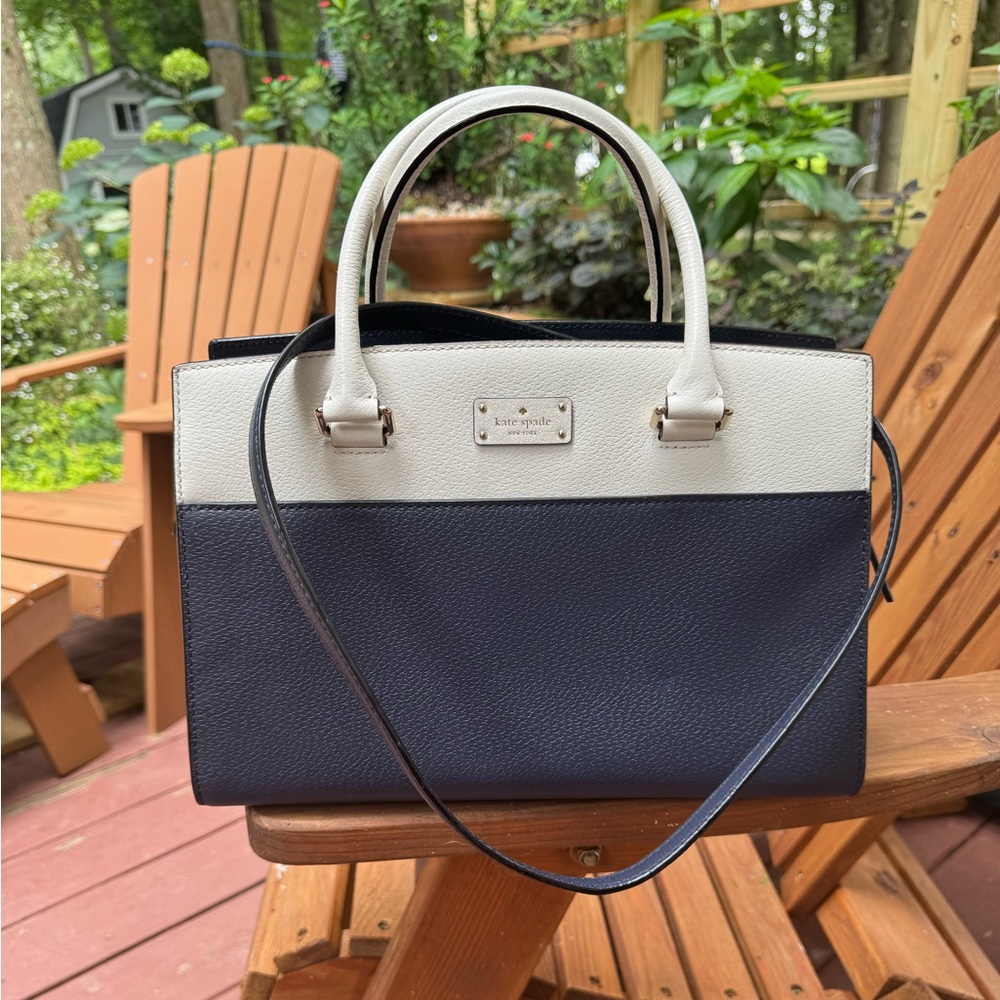 Kate Spade Navy and Cream Women's Bag